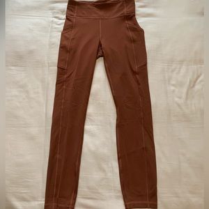 Lululemon Invigorate 25” Tight Leggings Size 6 Rust Color